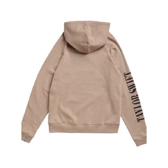 TAYLOR SWIFT The Eras Tour Taupe Tan Hoodie Unisex Sz S {SS11} - Picture 2 of 7